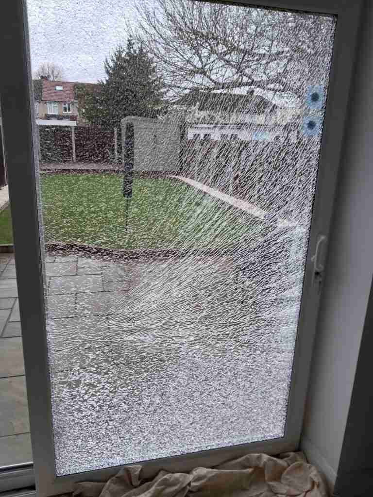 Smashed Patio Door